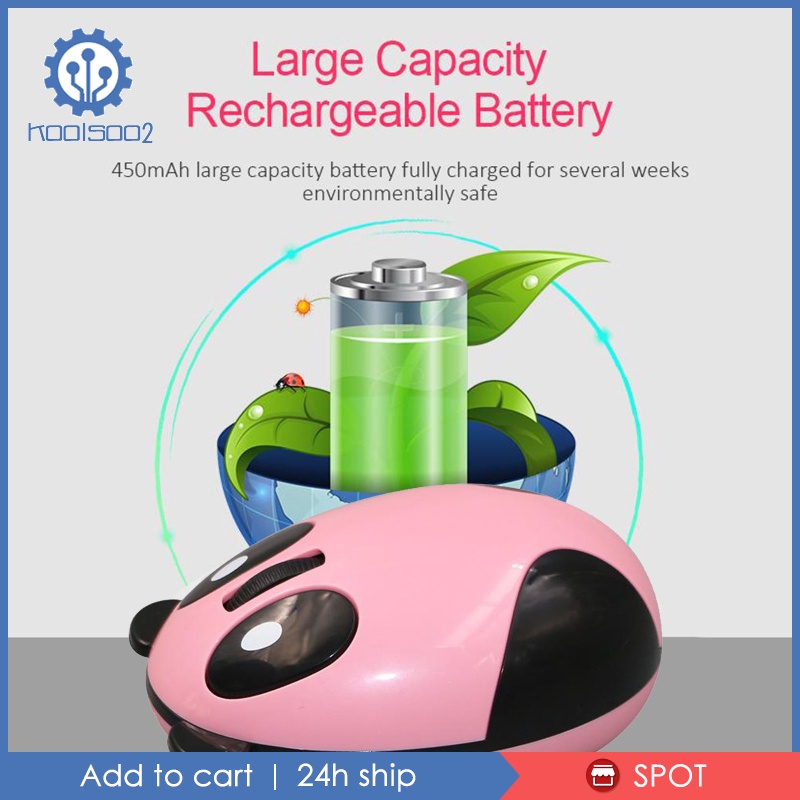 Portable Cute 2.4G Wireless Gaming Mini Mouse Panda 1200 DPI 3 Buttons Pink