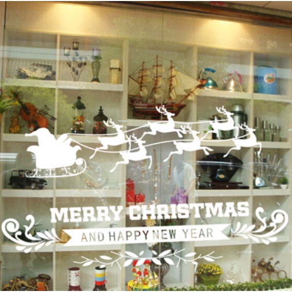 Decal Hít Tĩnh Điện 2 Mặt Trang Trí Noel - Noel trắng nhiều mẫu dễ thương | BigBuy360 - bigbuy360.vn