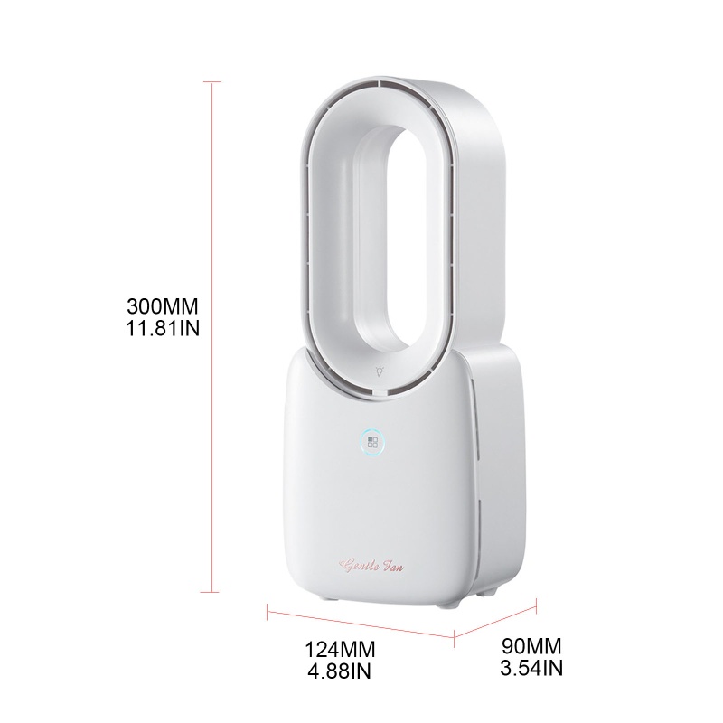 Quạt Để Bàn 11.8 Inch Không Cánh Yên Tĩnh Có Thể Sạc Lại