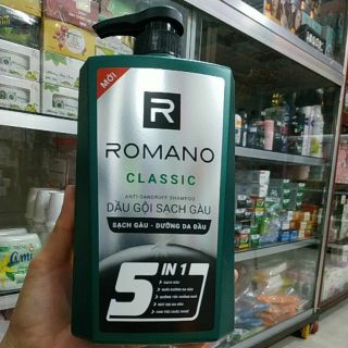 DẦU GỘI SẠCH GÀU 5 TRONG 1 ROMANO CLASSIC 650G!