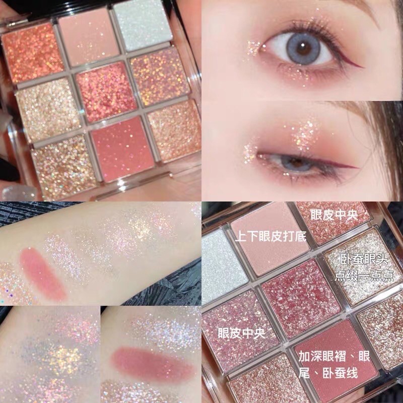 Bảng Phấn Mắt 9 Màu Trang Điểm Mắt Màu Nhũ | BigBuy360 - bigbuy360.vn