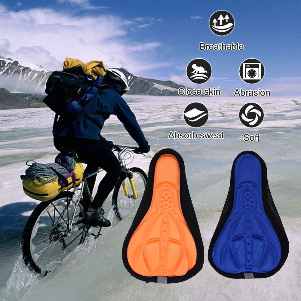 Đệm silicone gel 3D dày mềm mại gắn yên xe đạp leo núi thoáng khí thoải mái chống ma sát tiện lợi