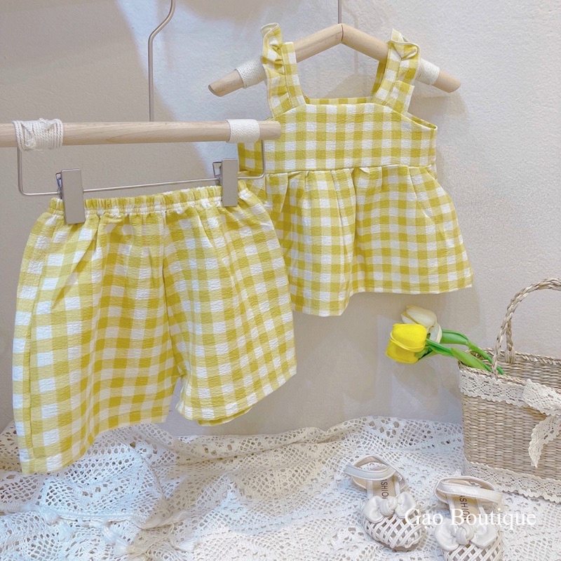 Bộ đũi mặc nhà cho bé gái 7-17kg