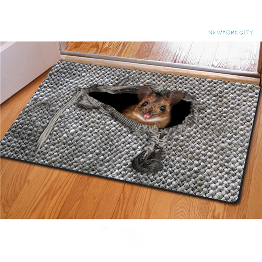 Thảm lót cửa chùi chân Chống Trượt Thấm Hút Nước Hình Động Vật Dành Cho Trẻ Em