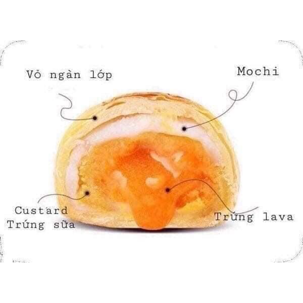 [Siêu Ngon] Bánh Liu pía khay trứng chảy Egg Yolk Puff siêu hot