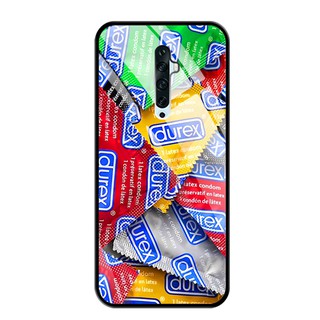 [FREESHIP ĐƠN 50K] Ốp Lưng Oppo Reno 2F - mặt Kính Cường Lực - 03093 0217 DUREX