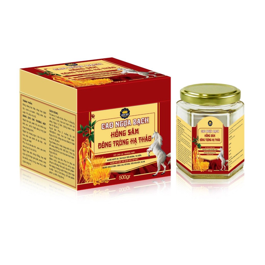Cao Ngựa Bạch Hồng Sâm Đông Trùng Hạ Thảo Tốt Cho Người Loãng Xương, Thoái Hóa Khớp, Người Thiếu Canxi, Yếu Mệt-500gr