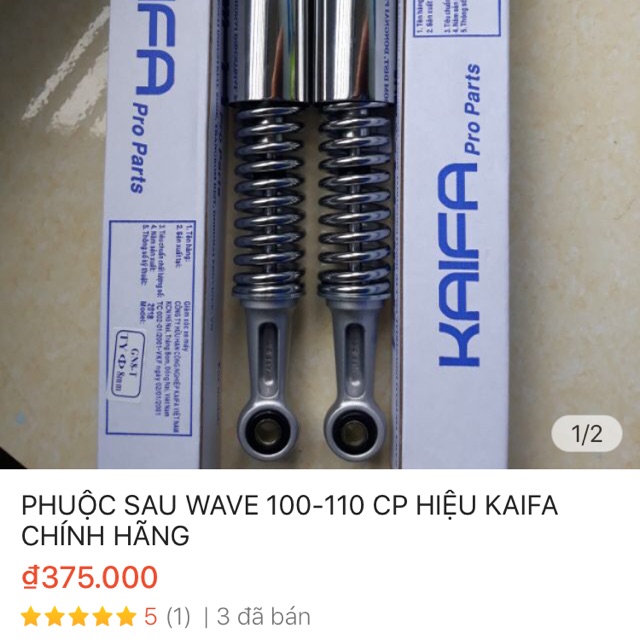 Giảm sóc sau wave thái /phuộc sau wave chính hãng kaifa