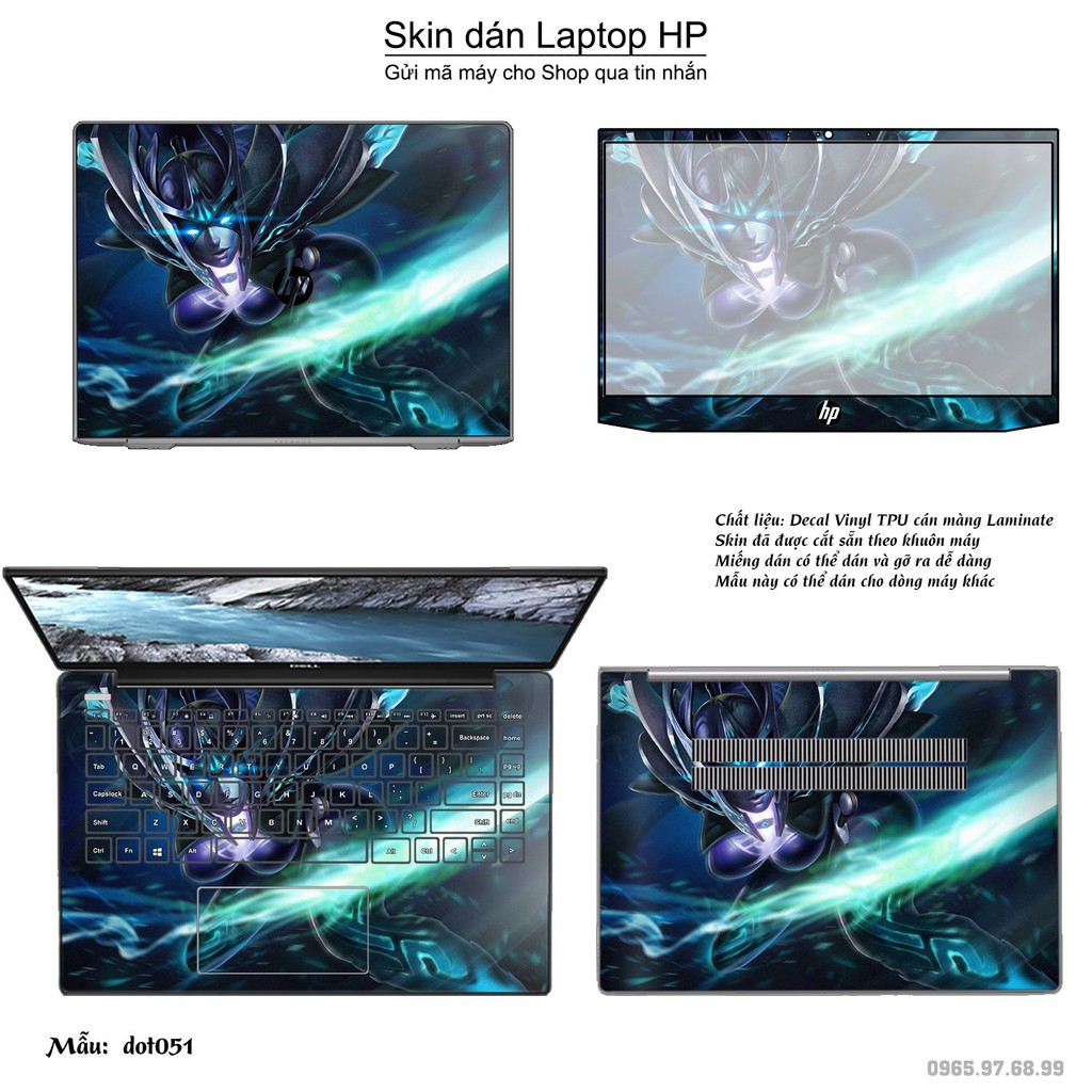 Skin dán Laptop HP in hình Dota 2 nhiều mẫu 9 (inbox mã máy cho Shop)