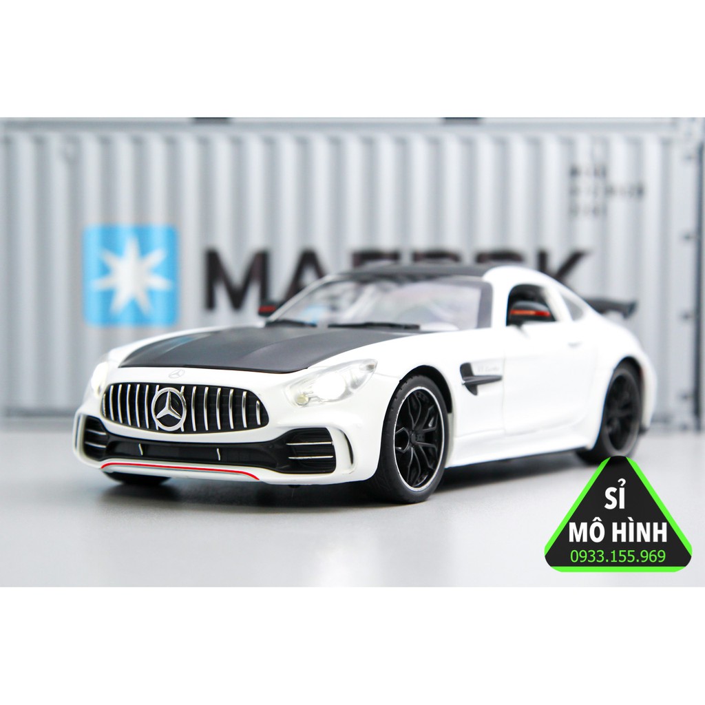 [ Sỉ Mô Hình ] Xe mô hình siêu xe Mercedes AMG GTR 1:24 Trắng