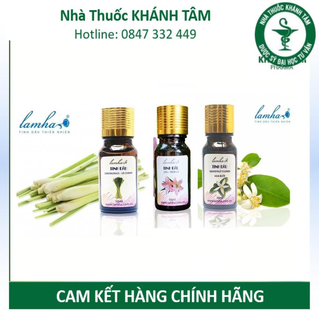 Tinh dầu nguyên chất Lam Hà 10ml (Tinh dầu sả - Hoa bưởi - Vỏ bưởi - Trà tràm: Hàng có sẵn)! ! !