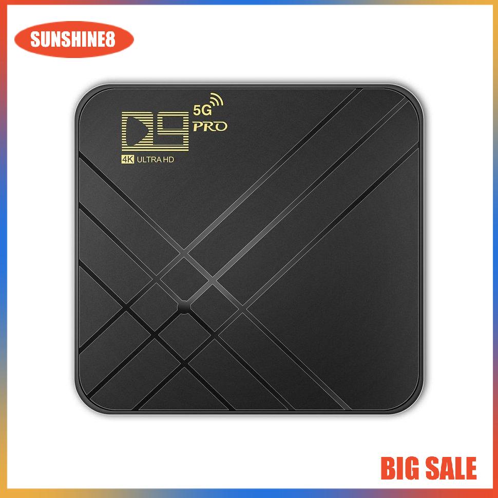 【SUN】Android  TV Box D9 PRO 5G Hộp  TV Box WIFI Network Set-top Box Chuẩn thực 1G + 8G