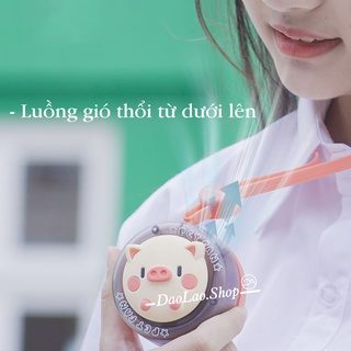 Quạt đeo cổ không cánh dls, quạt đeo cổ mini cao cấp 2022