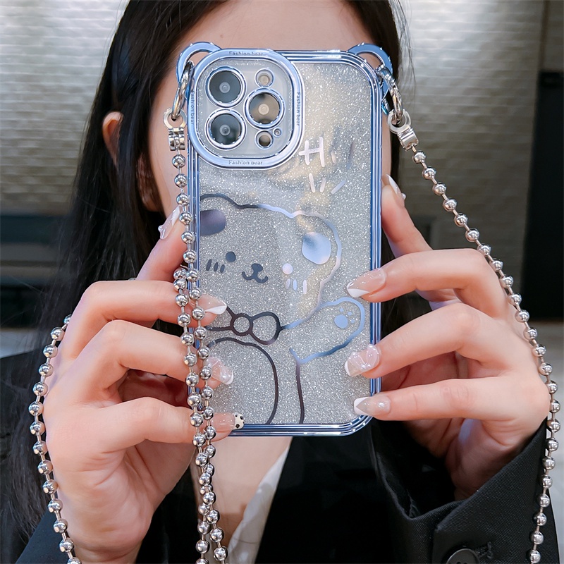 Ốp Điện Thoại Hình Gấu Dễ Thương Cho iphone 15 11 12 13 pro xs max x 7 8 plus