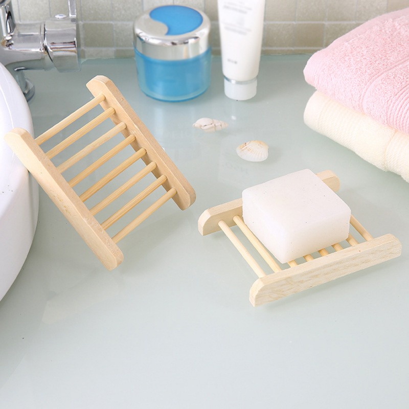 Khay Gỗ Đựng Xà Phòng Ráo Nước Tiện Dụng Cho Phòng Tắm
