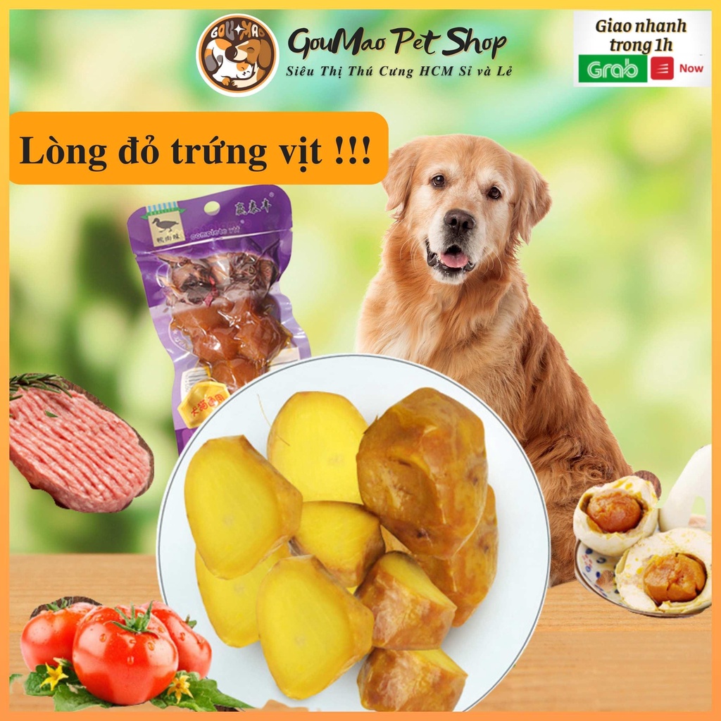 Ăn vặt chó mèo : lòng đỏ trứng vịt 40g, bổ sung dinh dưỡng - Goumao pet