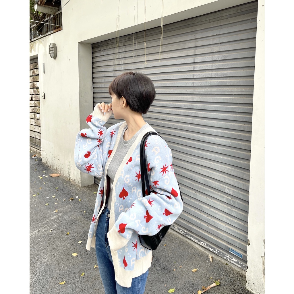 Anniegals - Áo len cardigan dệt kim dài tay - A-Gals Cardigan