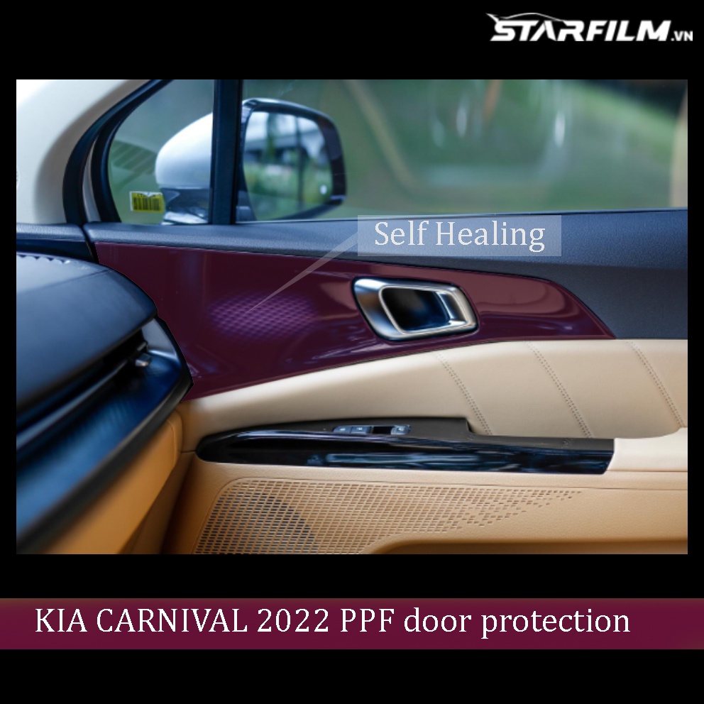 KIA Carnival 2022 PPF TPU bộ bảo vệ cạnh cửa STARFILM