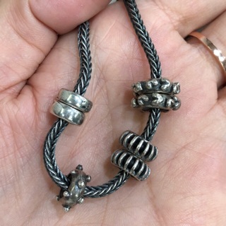 Stopper hạt bead bạc chặn có chốt - cho vòng tay xỏ hạt