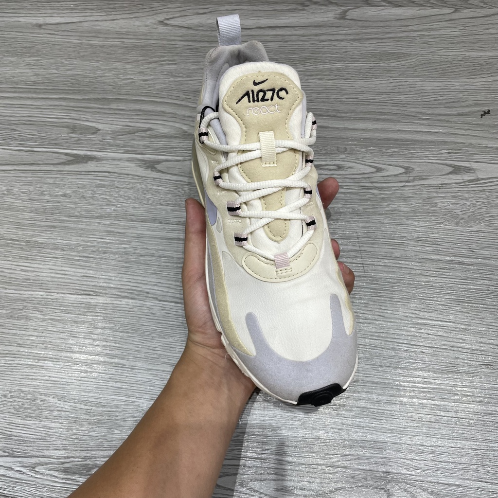 Giày 2hand Nike Air Max 270 React 'White Fossil' - CT1287 100 - SIZE 37.5 - 373