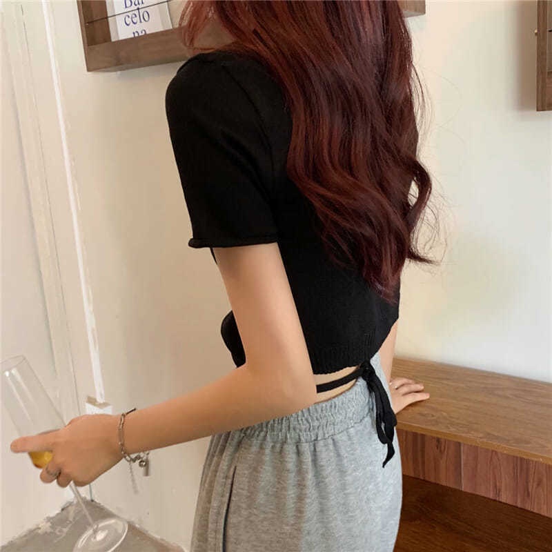 Áo Thun Tay Ngắn Thiết Kế Mới Thời Trang Mùa Hè 2022 Theo Phong Cách Hàn Quốc Cho Nữ