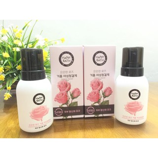 Dung dịch vệ sinh phụ nữ HAPPY BATH Hàn Quốc dạng bọt chiết xuất hoa hồng 300ml