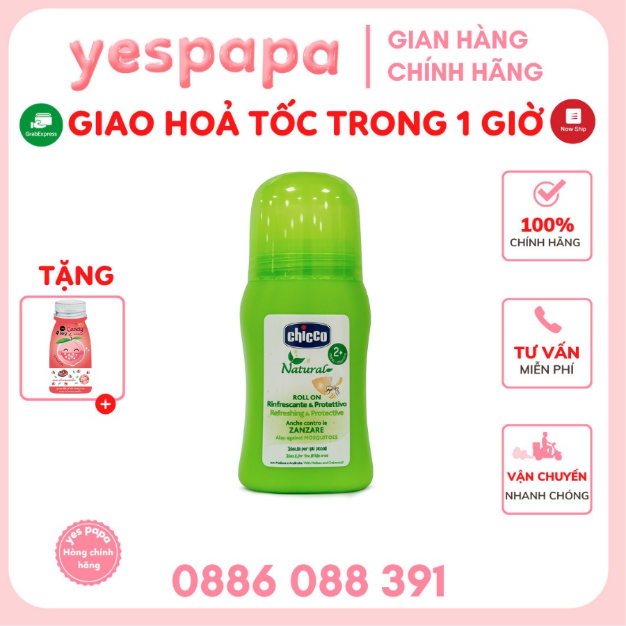 Lăn chống muỗi chicco 60ml YESPAPA shop