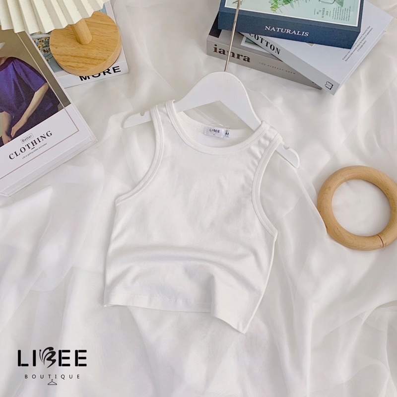 Áo croptop 3 lỗ bozip co giãn cho bạn nữ từ 40-58kg-23A00001