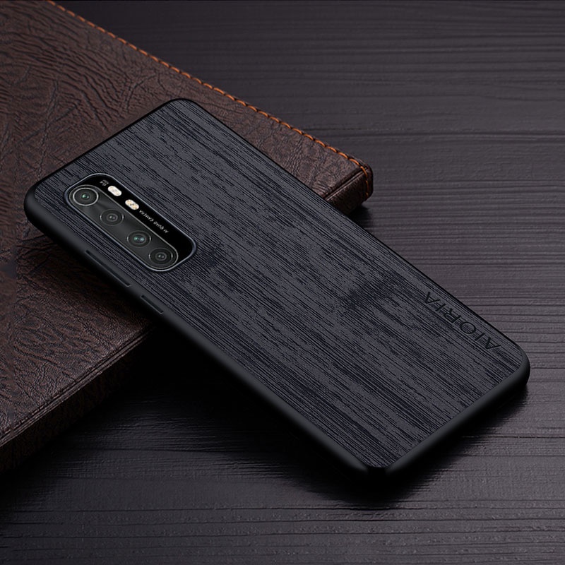 Ốp Bao Da Điện Thoại Họa Tiết Vân Gỗ Cho xiaomi mi note 10 lite 10 pro xiaomi mi note 10 lite Ốp