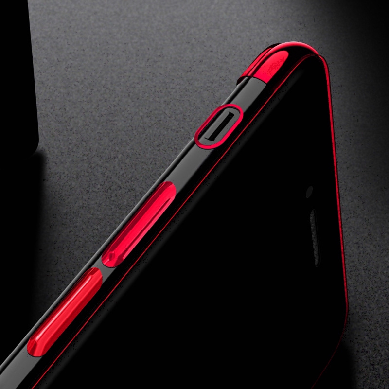 Ốp điện thoại trong suốt chống nước viền màu cho Xiaomi Mi 8/8SE/8Explorer