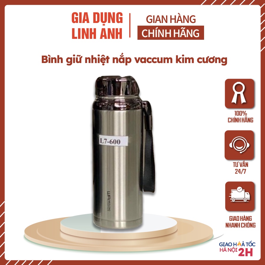 Bình giữ nhiệt Linh Anh - Ly giữ nhiệt kim cương cao cấp 500ml 750ml 1000ml 1200ml 1500ml giữ nóng giữ lạnh
