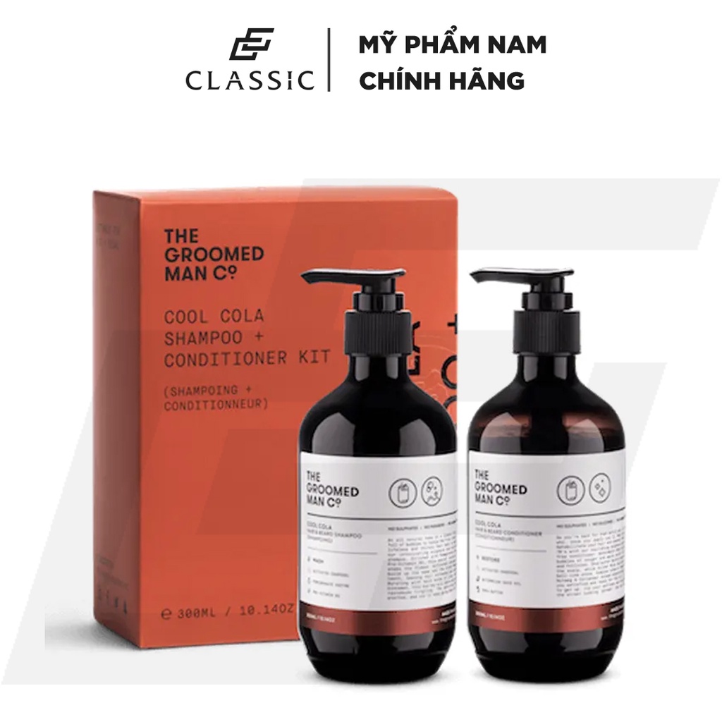 Bộ Dầu Gội &amp; Xả The Groomed Man Co. Cool Cola Hair and Beard