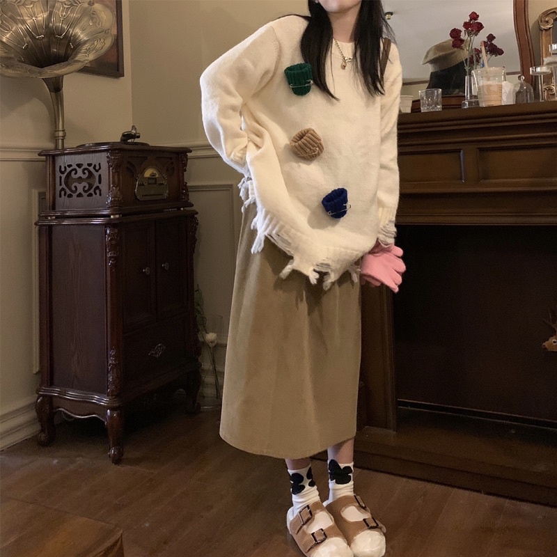 Áo len ghim mũ freesize