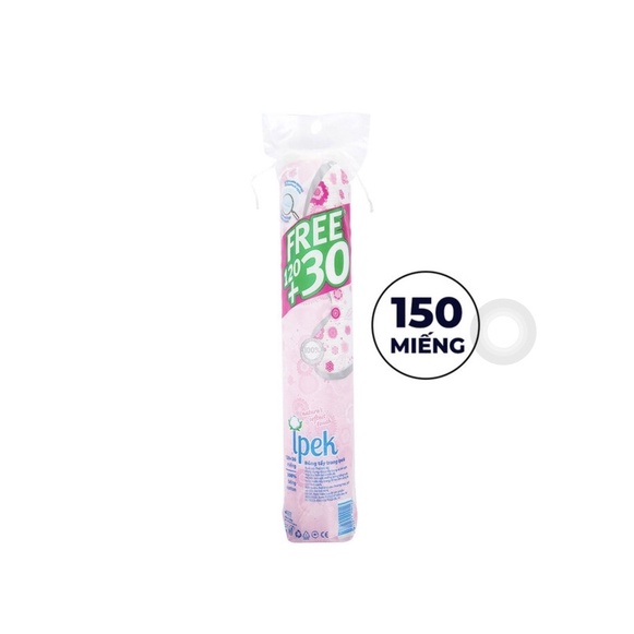 Bông tẩy trang ipek thổ nhĩ kì 150 miếng ( 1 gói /120+30 miếng)