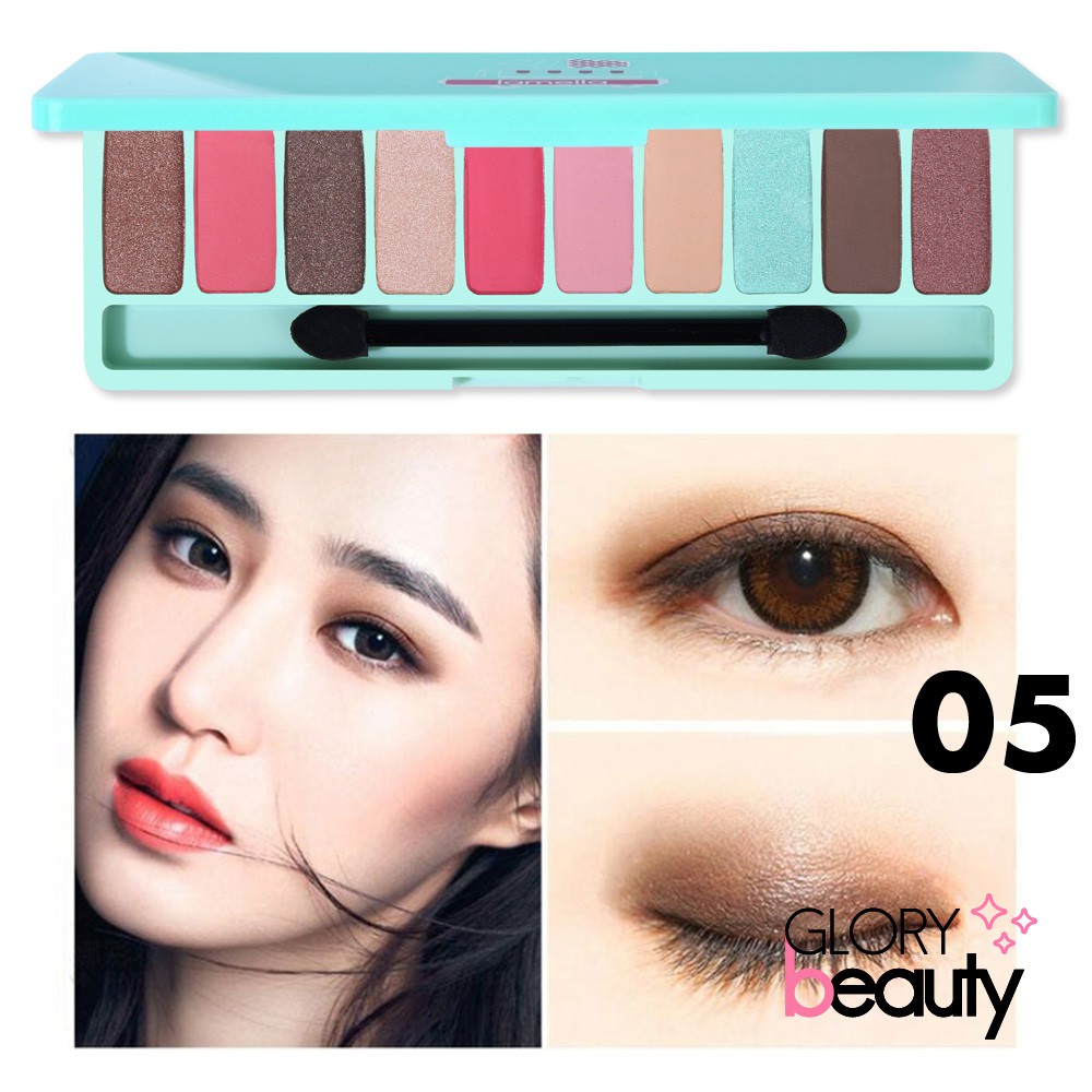 (Hàng Mới Về) Bảng Phấn Mắt Lameila 10 Màu Tông Lì Và Nhũ Lâu Trôi | BigBuy360 - bigbuy360.vn