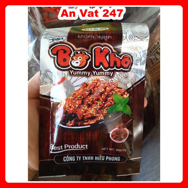 Combo 10 gói snack bò khô siêu cay yummy yoummy-thơm ngon đậm vị [ Siêu Hot ]