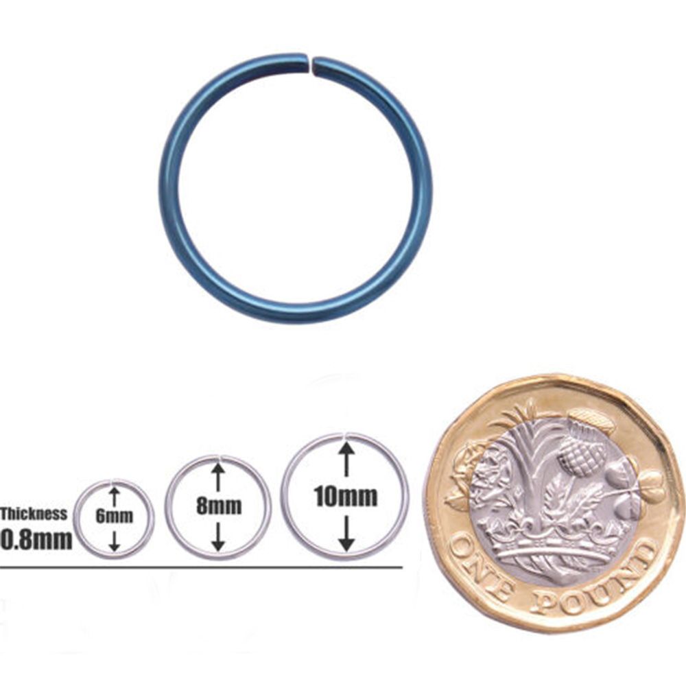 Khuyên xỏ mũi hình chữ U bằng thép không gỉ nhiều màu