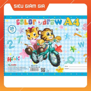 Vở vẽ Klong lò xo dọc A4 - 20 tờ; MS 713 - sỉ ib