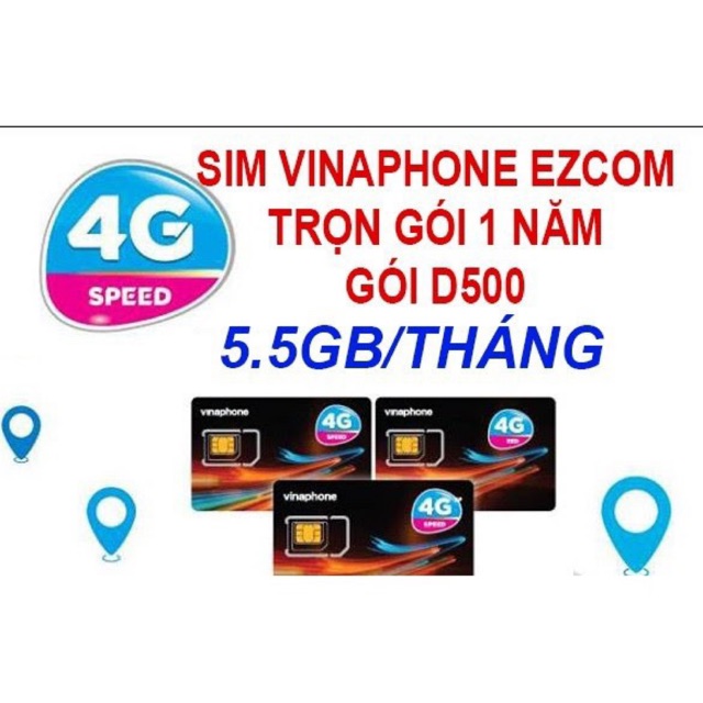 [ĐỘC QUYỀN SHOPEE] SIM VINA D500 TRỌN GÓI 12 THÁNG!