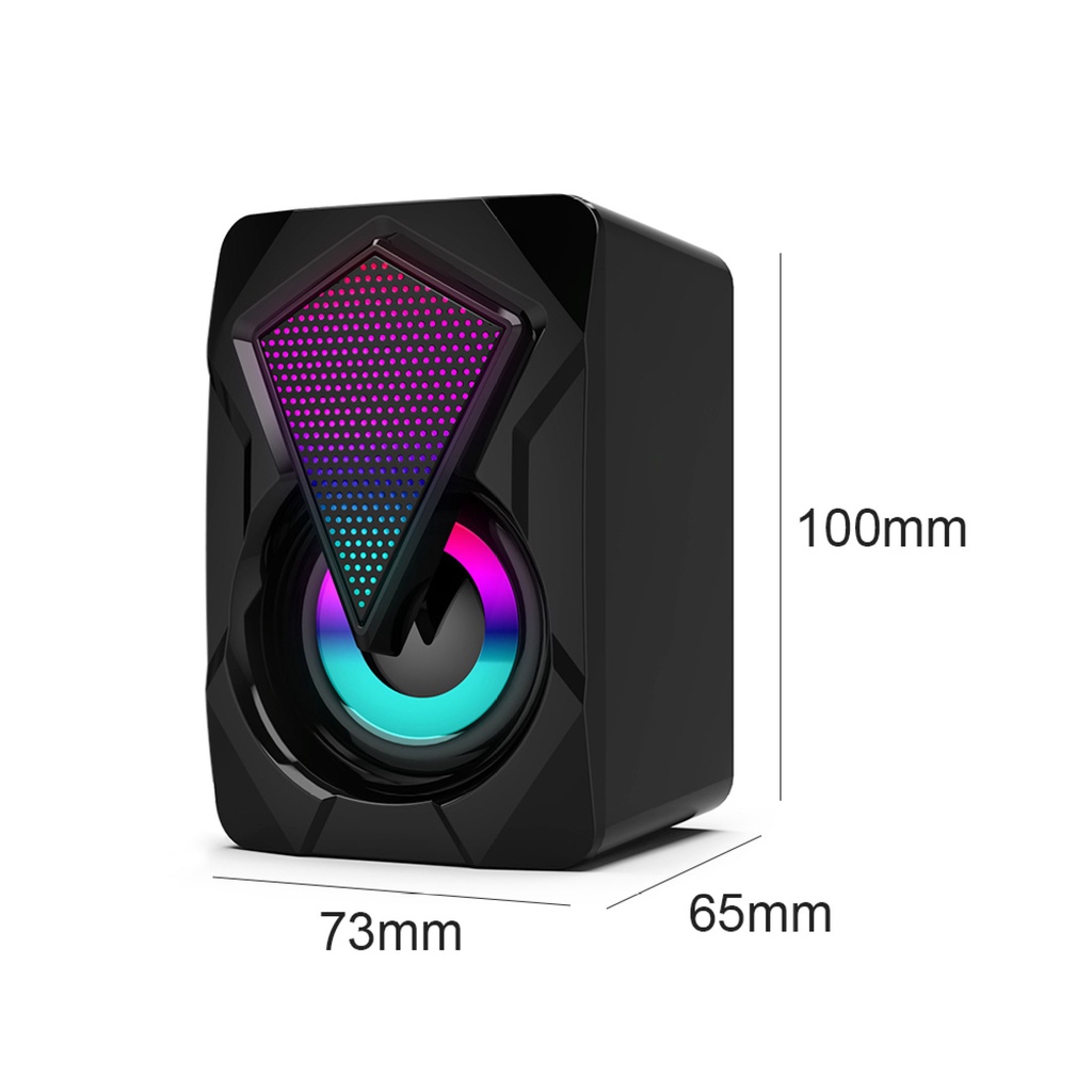 Loa Máy Tính X2 Loa Bass 3Wx2 Hỗ Trợ USB Với Đèn RGB Dành Cho PC-198-123BOXVN
