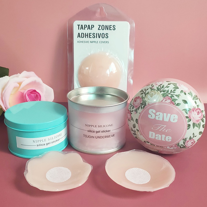 Miếng Dán Nhũ Hoa Bằng Silicone Vô Hình Chống Lộ Cho Nữ