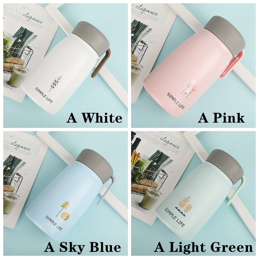 THERMOS Bình Nước Giữ Nhiệt Bằng Thép Không Gỉ 304 Dung Tích 350ml Hình Thú Dễ Thương