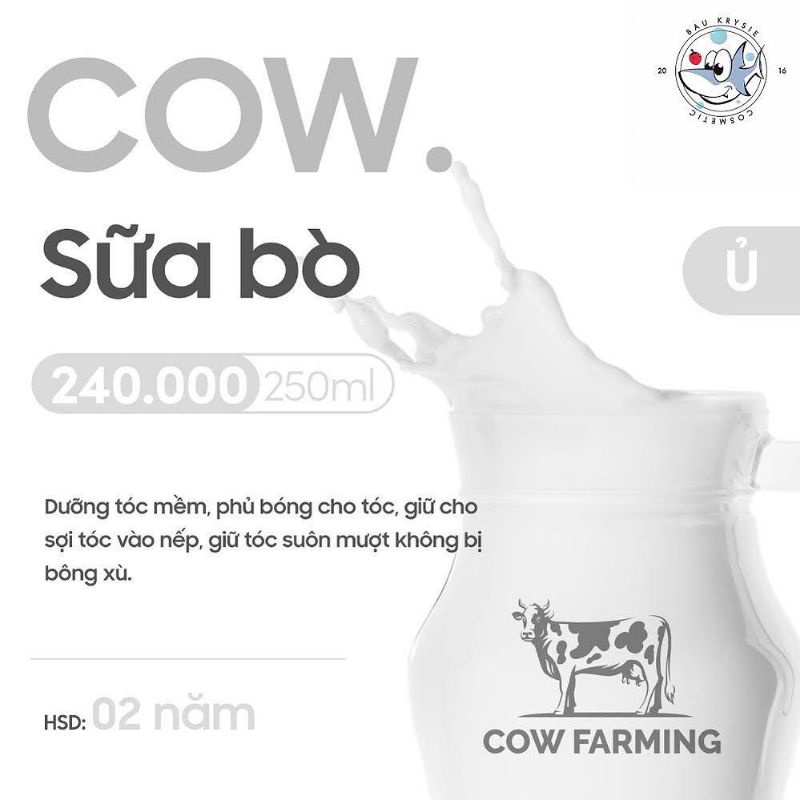 {MUA 1 Ủ TẶNG 1 Ủ} Ủ TÓC COW (kem ủ/xả sữa bò) [New Version] 🎁 Tặng 1 mũ chùm tóc | BigBuy360 - bigbuy360.vn