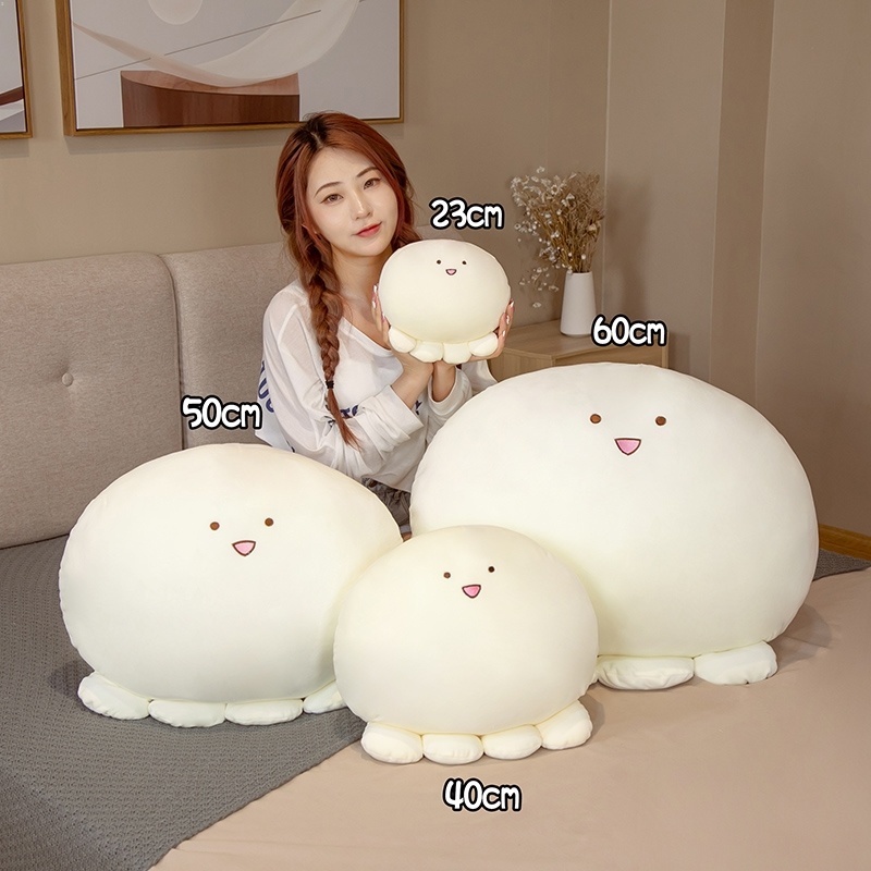 Gối Giữ Ấm Tay Hình Bánh Bao Bạch Tuộc Nhồi Bông Siêu Mềm Dễ Thương Dùng Làm Quà Tặng Valentine
