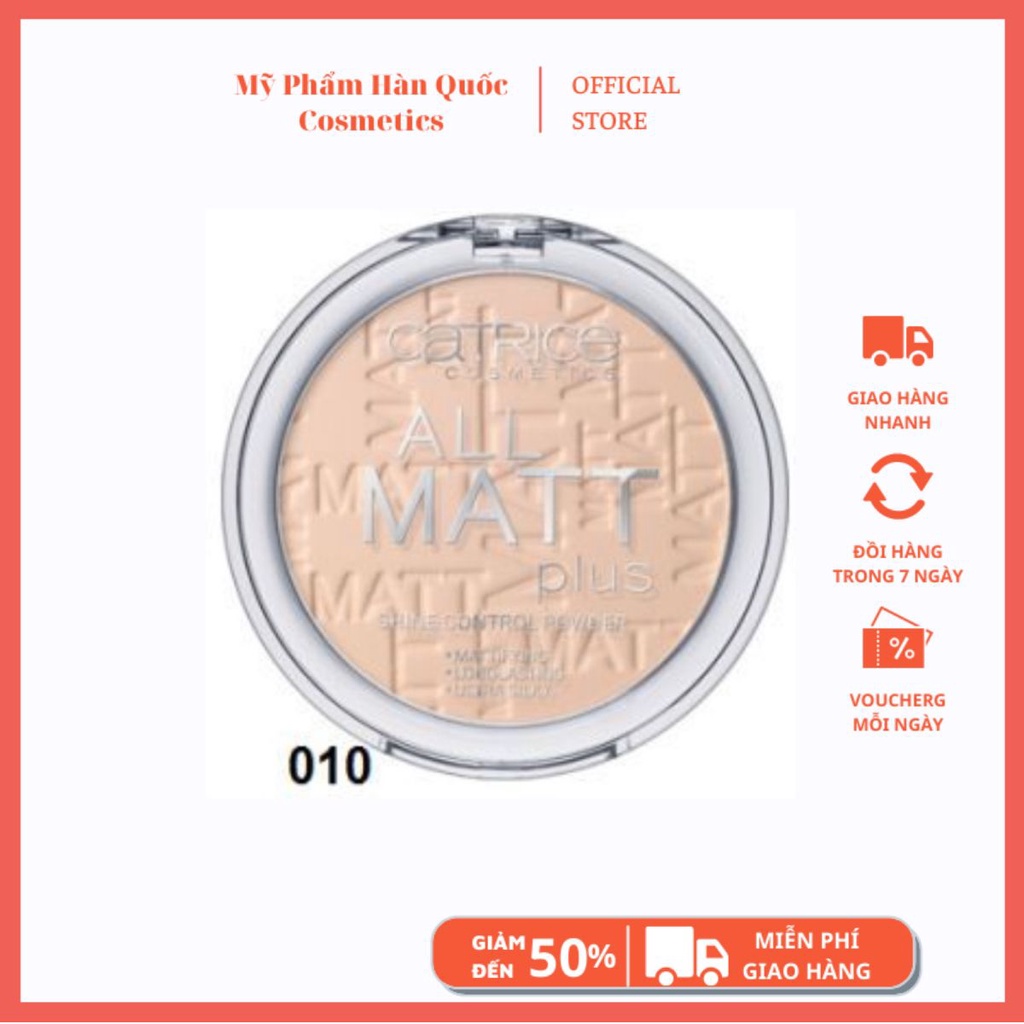 Phấn Phủ Kiềm Dầu Hoàn Hảo Catrice All Matt Plus Shine Control Powder 10g #010 Trasparent