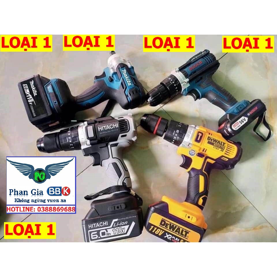 Thân máy khoan pin có búa 13mm, 3 chế độ, Chân pin phổ thông, bảo hành 1 năm