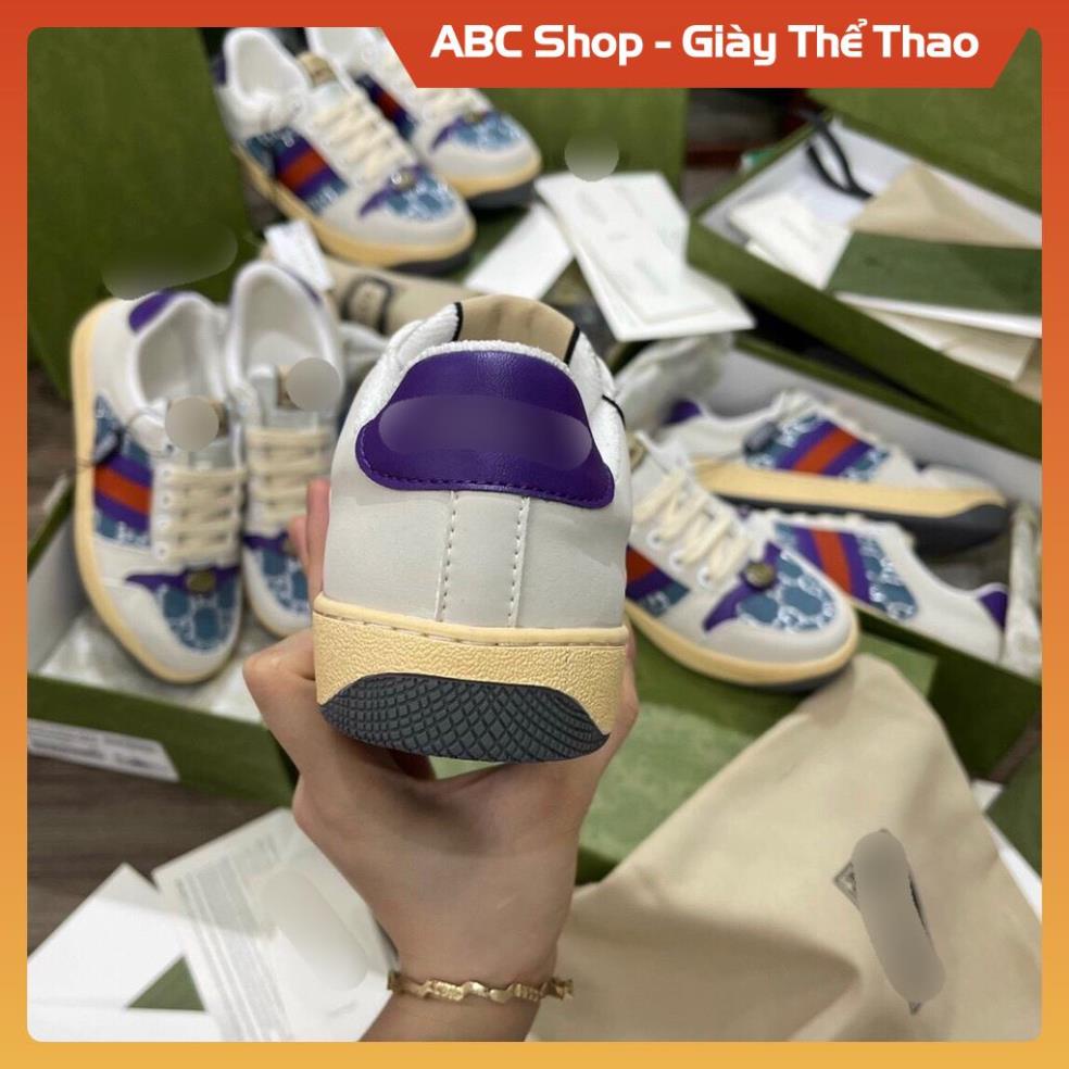 [FreeShip - Hàng Cao Cấp] Giày Sneaker Gucc.i Sơn Tùng Tím Đỏ Xanh Trắng Sữa , Giày Thể Thao Gucc.i Full Hộp