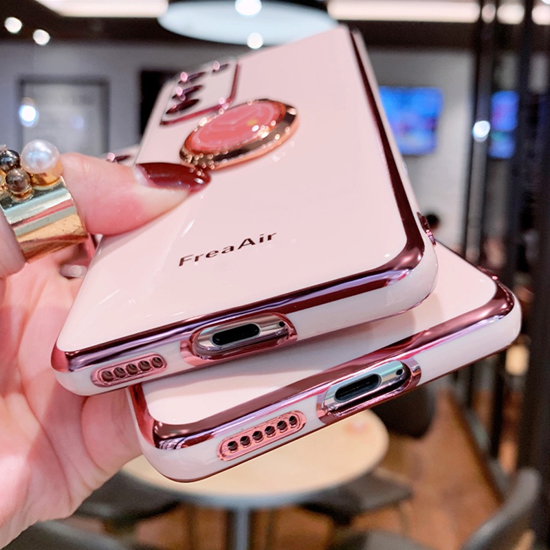 Ốp Điện Thoại Có Vòng Đỡ Nam Châm Lấp Lánh Sang Trọng Cho Samsung Galaxy S22 Ultra M52 S22 Plus A13 S22+ 5G S21 FE A03