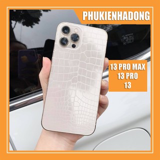 Dán chống xước lưng viền vân cá sấu iphone 13 pro max - 13 pro - 13