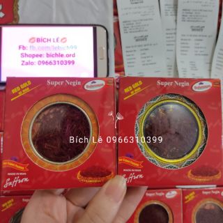 Nhụy Hoa Nghệ Tây Saffron Bahraman Super Negin Hộp 1gr (HSD: 2022)